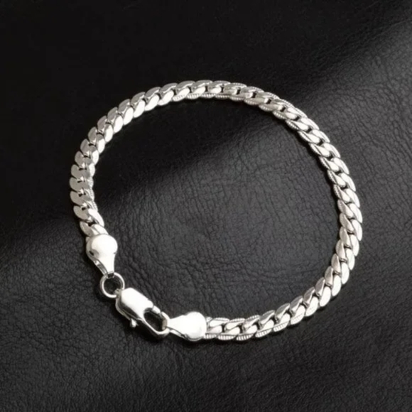 SILVER 8 CM LONG 925 BRACELET - Picture 4 of 5